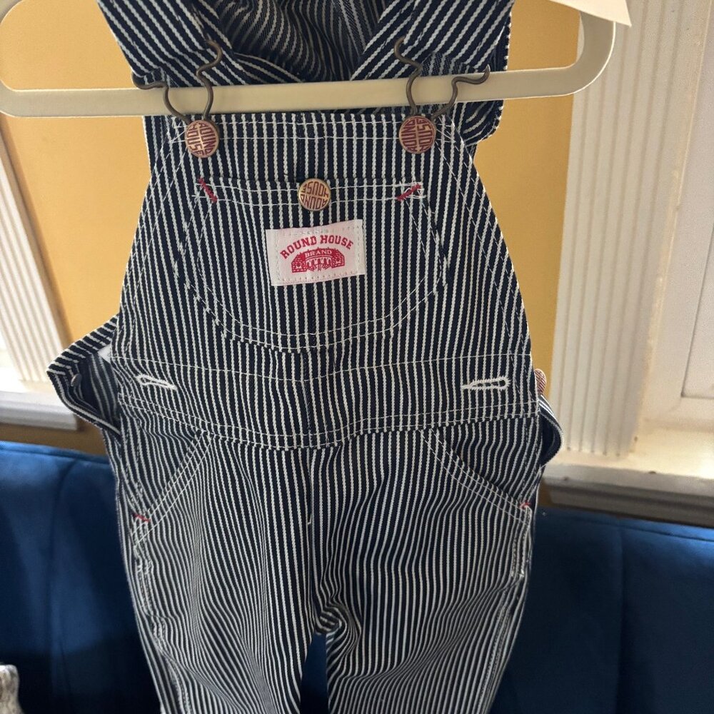 #61 Made in USA Kids Premium Stripe Bib Overall + Matching Hat